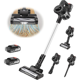 Бездротовий пилосос YouseaHome 15kpa з HEPA-фільтром та LED-підсвіткою, 2 батареї по 3000mAh, знімний ручний пилосос