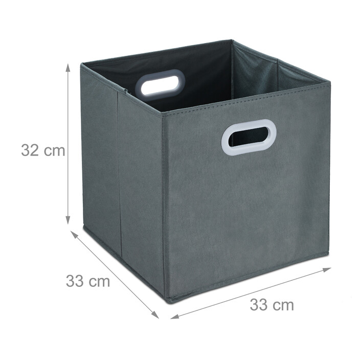 Set of 4 Grey Storage Boxes