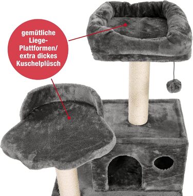 Дім для кота JAMAXX Premium XXL з когтеточкою, 165 см, сірий