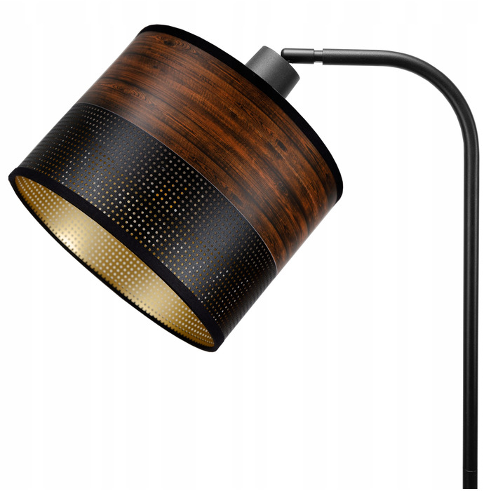 Торшер Glimex чорний, цоколь E27, 60 Вт, висота 145 см, діаметр 20 см