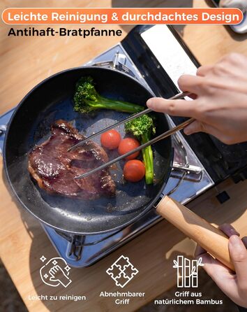 Набір кухонного посуду для кемпінгу KingCamp з антипригарним покриттям (4 шт.)