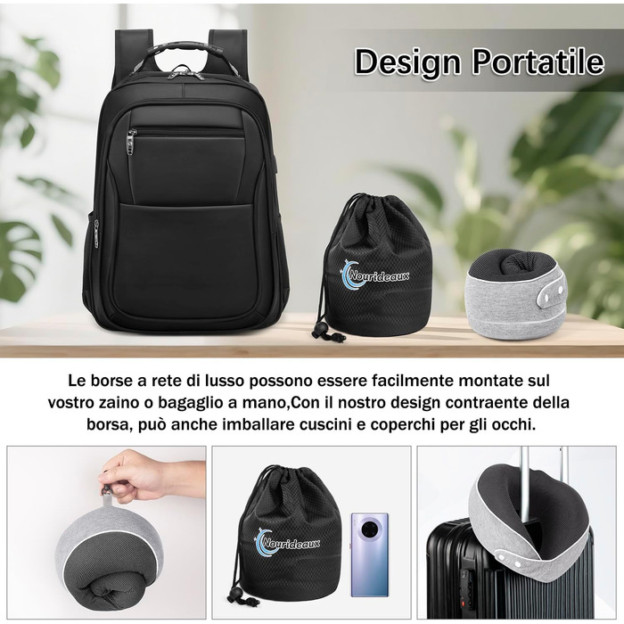 Подушка для шиї в дорозі: зручна подушка-шия для подорожей літаком, автомобілем та потягом (сіра)