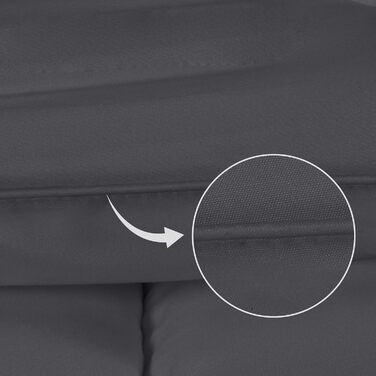 Ковдра Utopia Bedding - всесезонна, 370 GSM, дихаюча, стеганий наповнювач, супер м'яка (білий) - 200 x 220 см, сірий