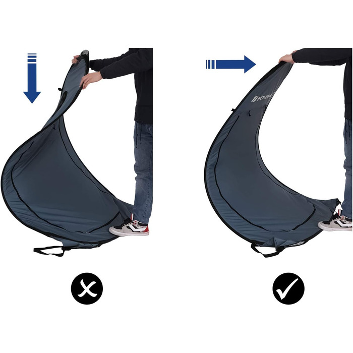 SONGMICS Pop-Up Privacy Tent - Outdoor Shower & Toilet Tent for Camping, Fishing, Beach - Portable Changing Room with Carry Bag