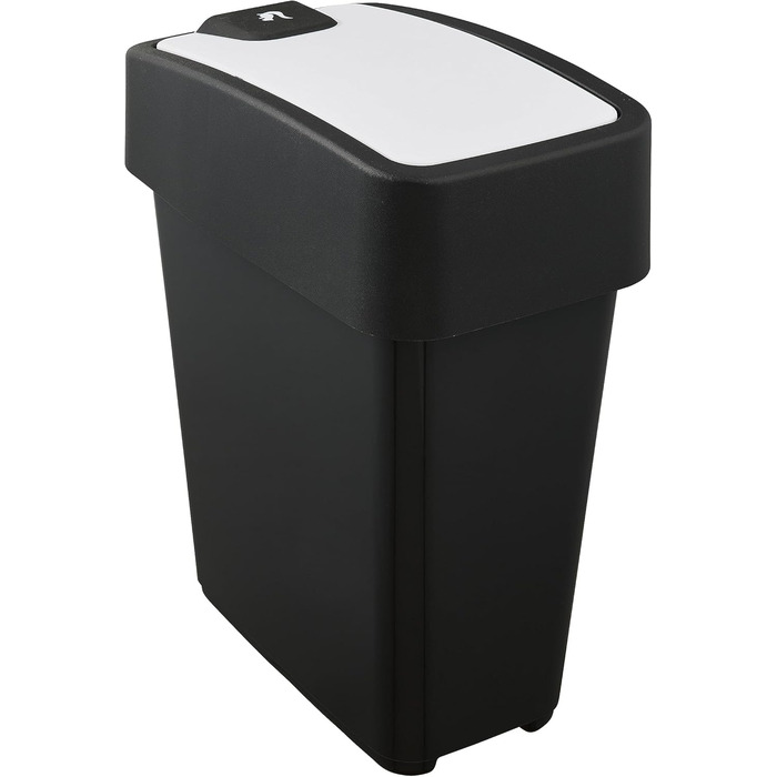 Преміум відро для сміття Keepkeeper з кришкою-відкидним механізмом, Soft Touch, 10 л, Magne, графітово-сірий колір