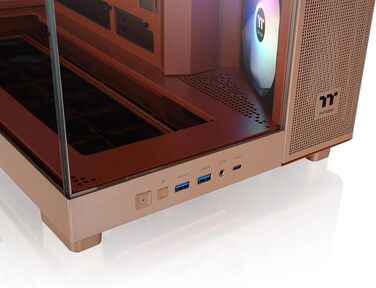 Корпус для ПК Thermaltake View 380 XL TG ARGB, Gravel Sand: Mid Tower, загартоване скло 4 мм, підтримка E-ATX та XL-материнських плат, USB-C, підтримка радіатора 360 мм, High-Airflow