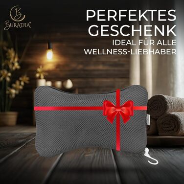 Подушка для ванни з сіткою для прання - Максимальний комфорт та релаксація з Air Mesh технологією. Подушка для ванни з 4 міцними присосками. Підтримка шиї/голови (Сірий)