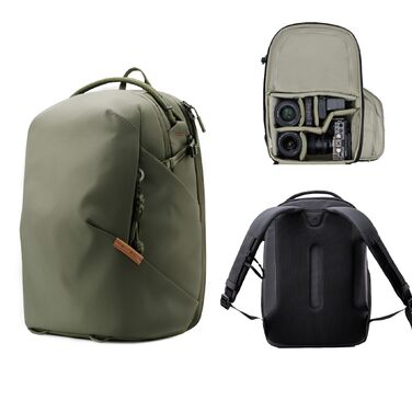 Рюкзак для камери PGYTECH OneGo Lite 16L, зелений: фоторюкзак для подорожей, сумісний з Sony/Canon/Nikon, 14