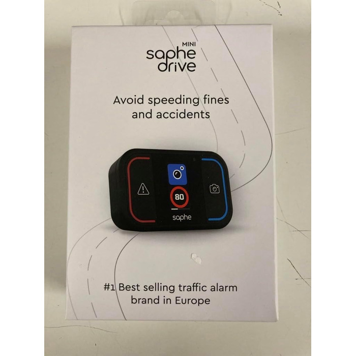 Радар-детектор Saphe Drive Mini для авто з кольоровим дисплеєм, попередження про радари та небезпеки, без абонплати, дані Blitzer.de