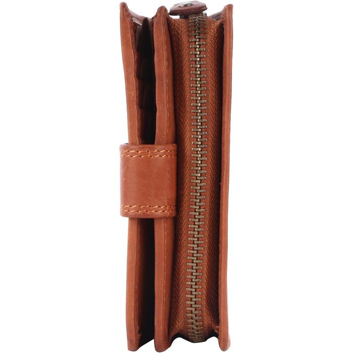 Benthill Wallet Women's Genuine Leather | Small Cardholder with RFID Protection | Wallet with 8 Card Slots & Coin Pocket | Genuine Leather Vintage Women's Wallet incl. Gift Box, Color: Brown