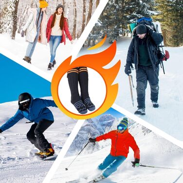 Гріючі шкарпетки з підігрівом, 5000mAh, 4 режими температури, USB, для катання на лижах, велосипеді, риболовлі, кемпінгу, унісекс, 35-45 EU