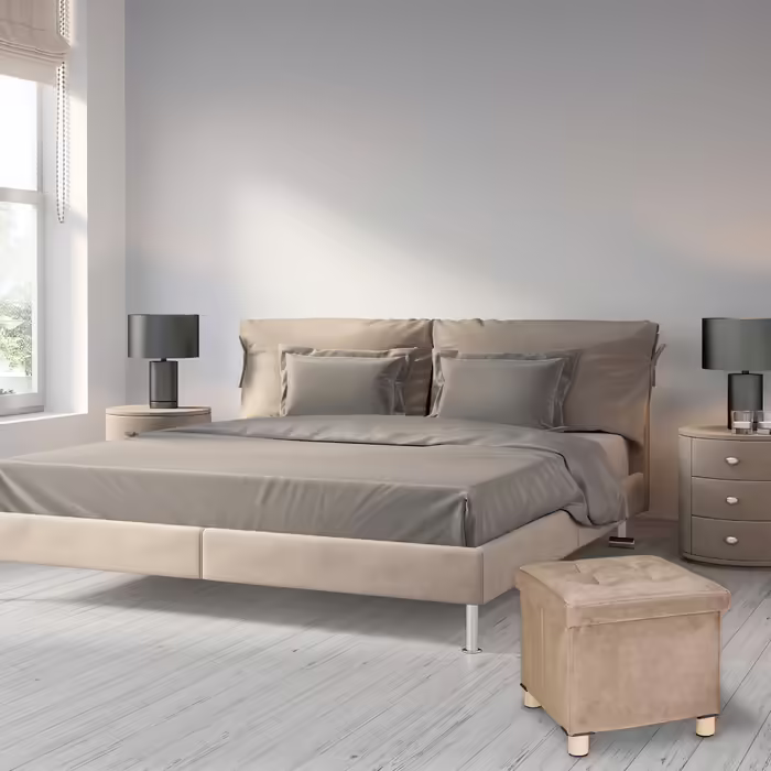 Relaxdays Ottoman with Tray