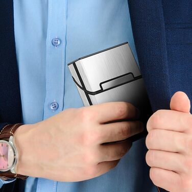 Алюмінієве етоі для сигарет (3 шт.) срібного кольору