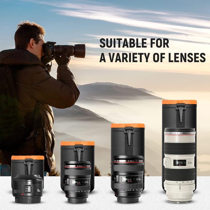 Рюкзак для камери NEEWER Pro водонепроникний, з захистом від ударів, з регулюванням, з підкладкою, з замком від злодіїв, сумісний з DJI Drone, DSLR, штативами, спалахами, об'єктивами та іншим аксесуаром (9.8 x 7.1 x 3.1 дюймів, Оранжевий)