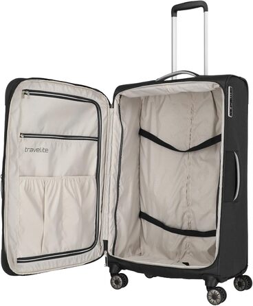 Валіза Travelite MIIGO велика з розширенням, екологічна, 4 колеса, TSA-замок, 77 см, 90-96 літрів, колір: Матча (зелений)