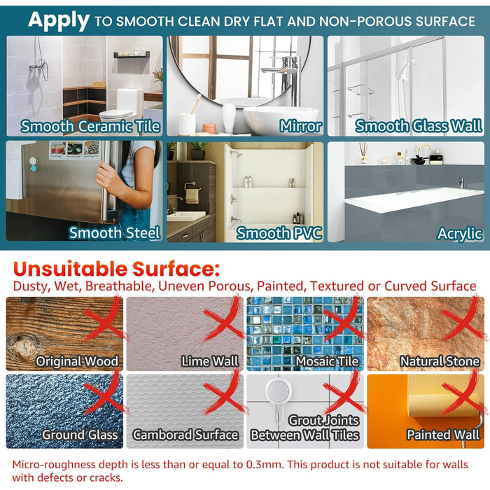 Поличка для душу TAILI без свердління, регульована, набір 2 шт. з гачками, нержавіюча сталь, чорний/срібний, органайзер для душу, кухні, ванної кімнати