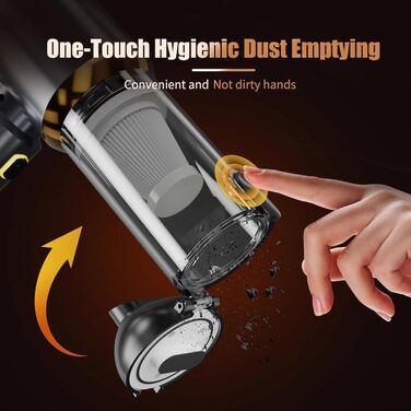 Бездротовий ручний пилосос DiliDala, 25000 Па, акумуляторний, 3 швидкості, для авто, кухні, дивана, офісу