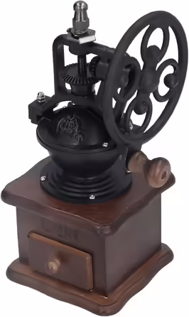 Manual Coffee Grinder, Vintage Espresso Grinder with Hand Crank Portable Coffee Mill Retro Hand Coffee Grinder with Infinite Adjustment, for Coffee Espresso