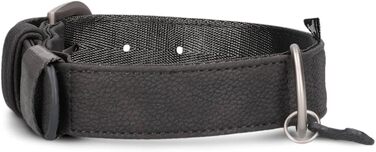 Нашийник для собак ZWEI Leo LE15 з високоякісної штучної шкіри, стильний та регульований, для середніх та великих собак, обхват шиї 37-50 см, колір нубук-stone