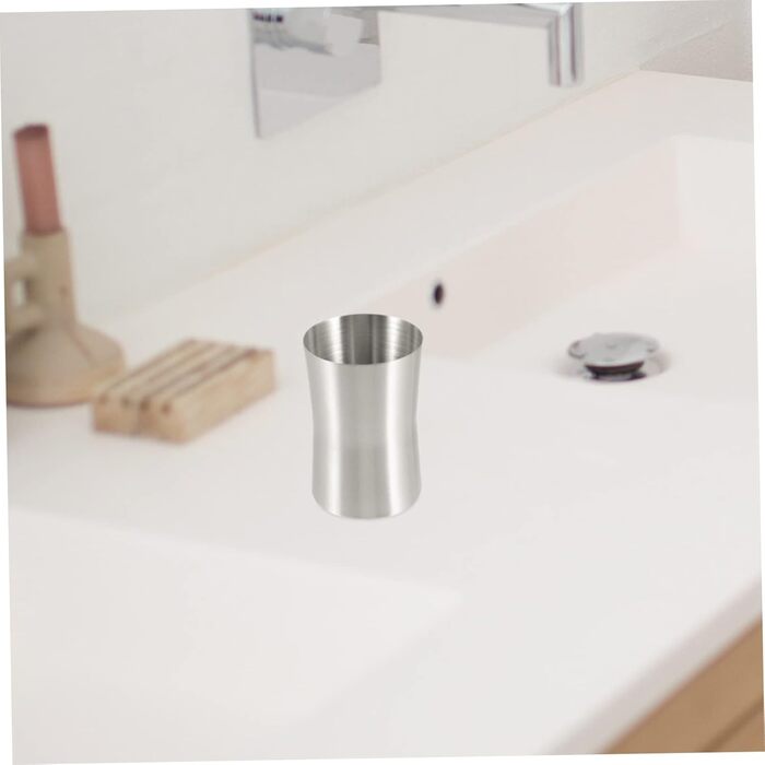 Cabilock Stainless Steel Cup, Brushed Nickel, Bathroom Cup, Toothbrush Holder, Toothbrush Holder, Gray, Toothbrush Holder, Wall Mount, Water Bottle, Toothpaste Holder for Bathroom (2)