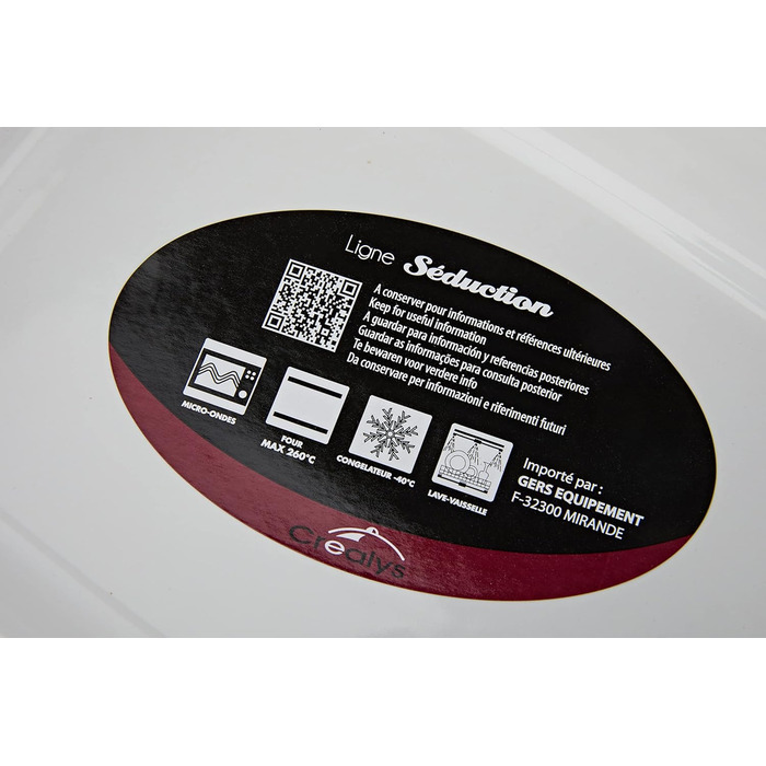 Форма для запікання Crealys з керамічними ручками, 25 x 15 x 5 см, колір Полуниця