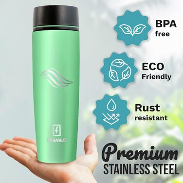 Термокружка Tavialo 460мл, пудрово-рожевий колір, нержавіюча сталь, ізоляційний термокружка, для напоїв