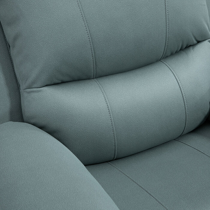HOMCOM Swivel TV Chair, 135° Reclining, Weight Capacity 330 lbs, Reclining Chair with Footrest for Living Room & Bedroom, Polyester, Green