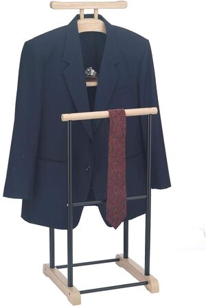 Стійка для одягу CARO-Möbel Medina з вішалкою для сорочок, вішалкою для штанів та полицею - стильна металева стійка для одягу з декором дуба Сонома/чорного кольору для спальні та інших приміщень