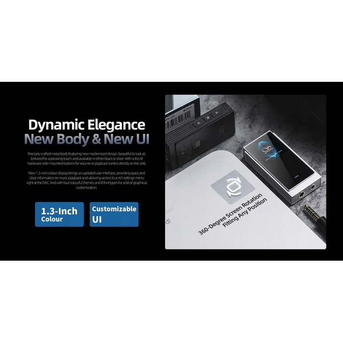 ЦАП/підсилювач Shanling UA6 (чорний), 4 x CS43131