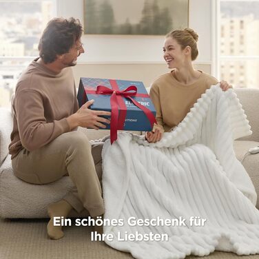 Електрична ковдра BEDSURE з автовимкненням, 130x180 см, сіра - ідеальний подарунок для мами на Різдво