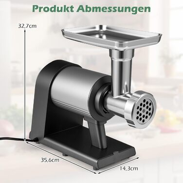 М'ясорубка електрична COSTWAY 2000 Вт з насадками для ковбас та кеббе, 3 диски, контейнер для зберігання - для дому та кухні