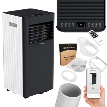 Мобільний кондиціонер з витяжним шлангом 10000 BTU, 2,9 кВт, WiFi, Tuya Smart, для квартир до 29 м², з ущільнювачем для вікна