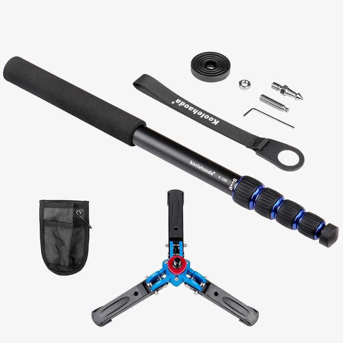 Штатив Koolehaoda з алюмінію, 5 секцій, висота до 168 см, максимальне навантаження 7 кг