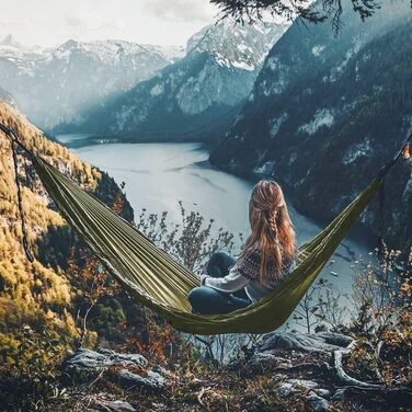 Гамак з москітною сіткою та тентом 300 кг, кемпінговий гамак-намет, ремені для кріплення, набір для біваку, ультралегкий 275x140 см