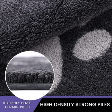 Килимок для дому 50x80 см, антиковзаючий, миючий, низький профіль, супер вбираючий, для собак, сірий (Runner 80x178 см)