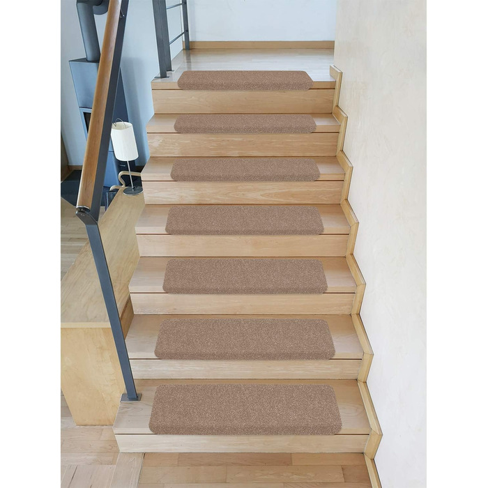 Ramon Rectangular Step Mats by Kettelservice-Metzker - Beige, No Plastic Corners