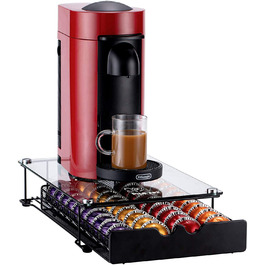 Організатор для капсул Vertuo: підставка для капсул Nespresso з місцем для склянок, на 40 капсул