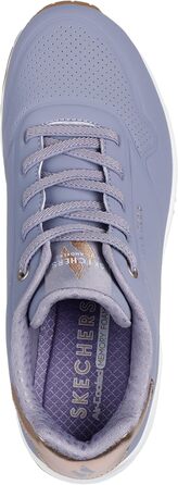 Кросівки Skechers UNO Shimmer Away для жінок (38.5 EU) – фіолетовий, рожеве золото, дихаюча сітка