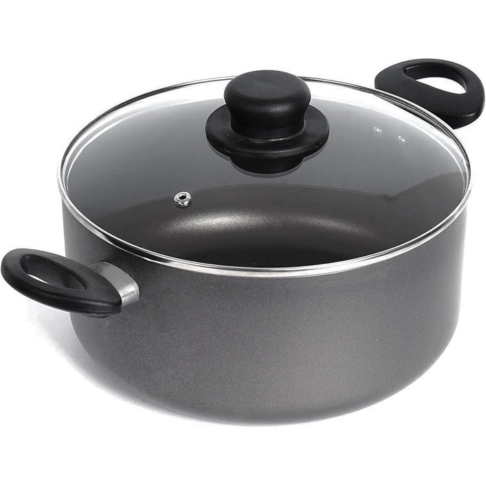 Каструля Homatz 4.5L з антипригарним покриттям, 24 см, з кришкою - для всіх типів плит