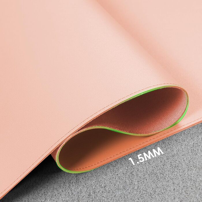 Підкладка для столу Vicwe з екошкіри PU, 80x40 см, рожева - килимок для миші, захист для офісу та дому