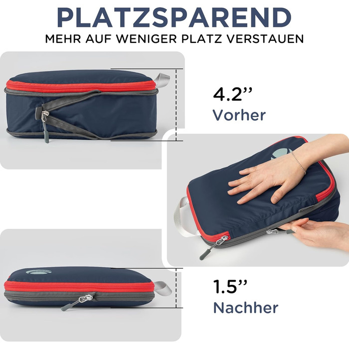 Органайзери для валізи Cipway Kompression Set (8 шт., блакитний) - Набір для пакування багажу