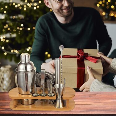 Набір для коктейлів Baker Boutique 17 предметів, 750 мл: шейкер, підставка з дерева, книга рецептів