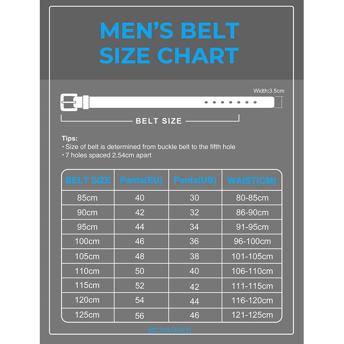 Чоловічий шкіряний ремінь CHAOREN чорного кольору, 35 мм, для джинсів, м'яка шкіра