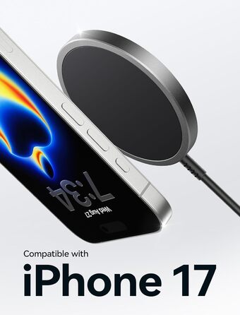 Бездротовий зарядний пристрій JSAUX MagSafe 15W, сумісний з iPhone 17 Air Pro Max, iPhone 16/15/14/13/12, AirPods 3/2, колір: синій (чорний)