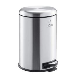 Сміттєвий бак SVITA T20 з нержавіючої сталі, 20 літрів, з педаллю, срібний колір. Підійде для кухні.