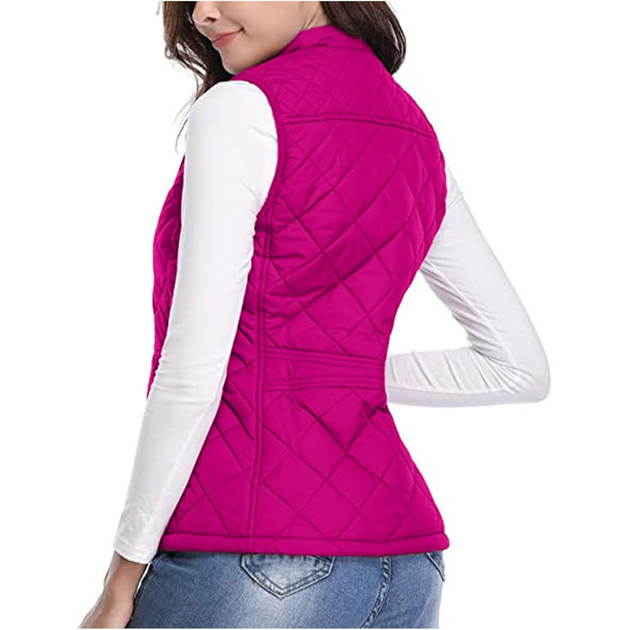 Жіночий теплий жилет з пуховим наповнювачем, вітро- та водовідштовхувальний, для активного відпочинку, з кишенями, колір рожевий, розмір S
