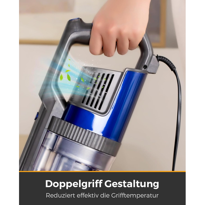 Потужний пилосос Con XL-606-60: 60KPa, 680W, 7м, контейнер 800мл, для твердих поверхонь, помаранчевий