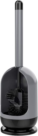 Набір для чищення унітазу Mr.Siga з тримачем, щітка для унітазу з м'якими щетинками, сірий та чорний, 1 шт.