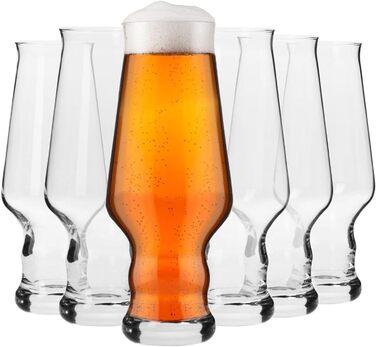 Набір склянок KROSNO Craft Bier Splendour | 6 шт., 400 мл | Для пива, вечірок, посудомийна машина