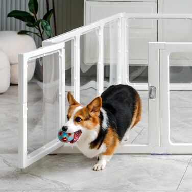 Кізовий забіг Citylife 8-TLG: 60 см, розкладний, з дверцятами, для собак, котів, кроликів, рухливий, антиковзаюча поверхня